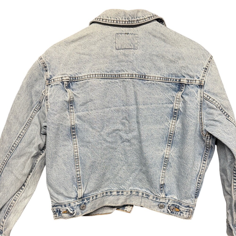 Vintage Levis Denim Trucker Jacket Light Wash Made in USA Mens Medium - Picture 10 of 12